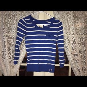 Hollister blue & white striped sweater (S)